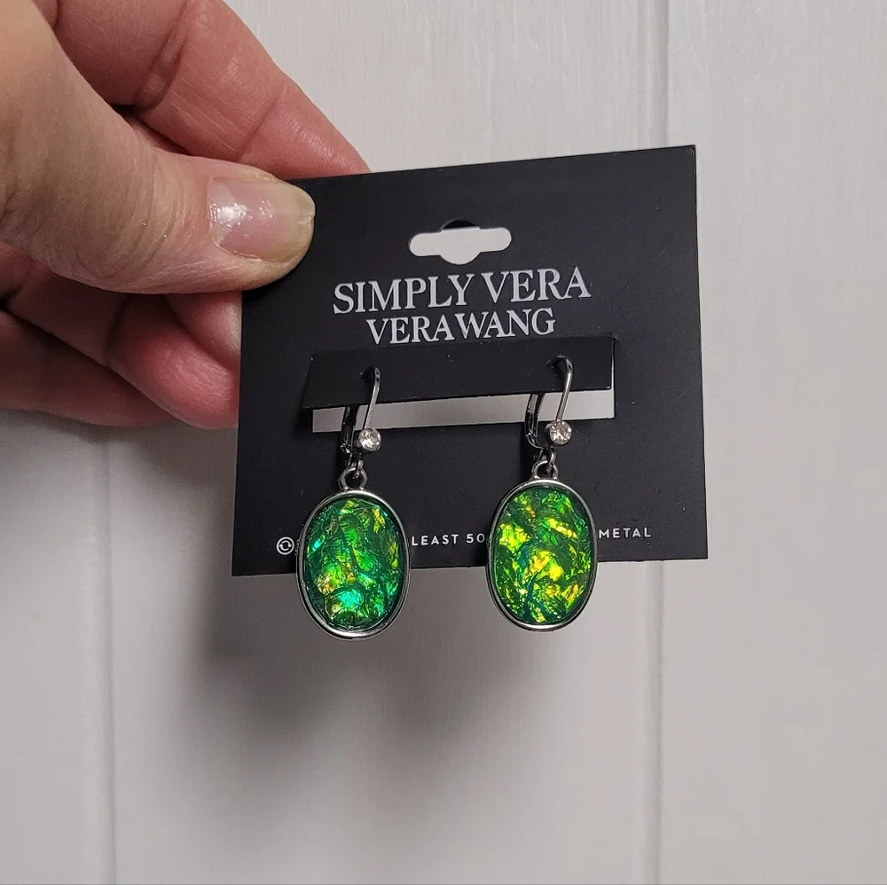 Simply Vera Vera Wang Iridescent Green Earrings